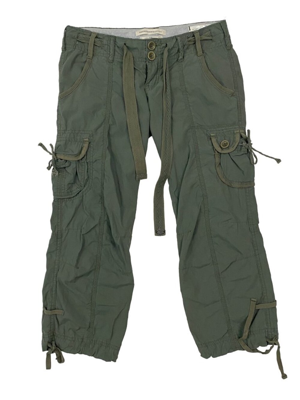 Abercrombie & Fitch Olive Green Cargo Capris